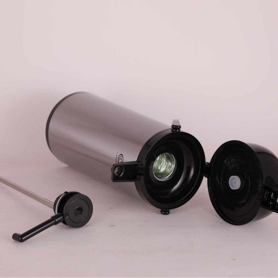 1.9L Air Pressure Thermos Stainless Steel Air Pressure Bottle Press Thermos Bottle Household Air Pressure Bottle