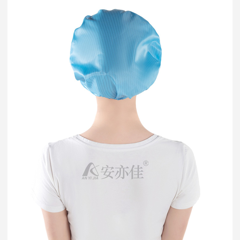 Anti-static Hat Big Worker's Hat Men's and Women's Hat Dust-free Hat Food Workshop Dust-proof Hat Striped Work Hat