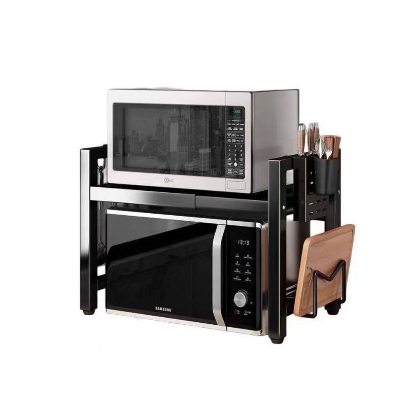 Factory Microwave Oven Storage Rack Kitchen Storage Rack Retractable Table Top Oven Bracket Household Electric Rice Cooker Storage Rack