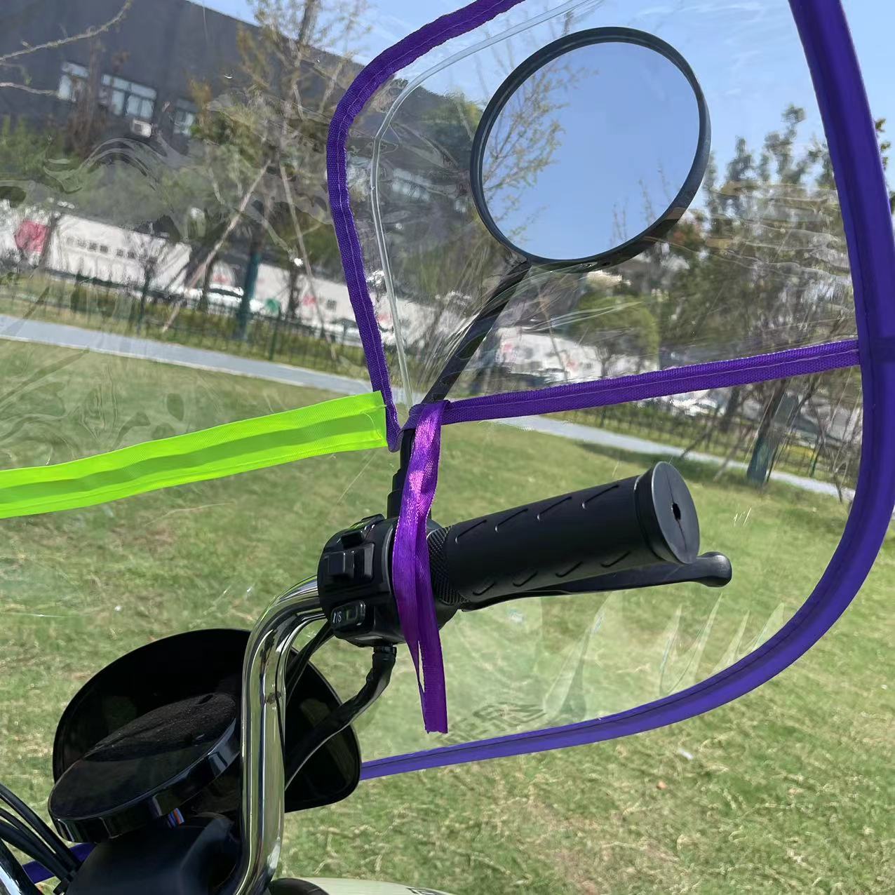 National Standard Electric Vehicle Front Windshield Scooter Motorcycle Motorcycle High-Definition Transparent Rainproof Film Foldableable Rainproof