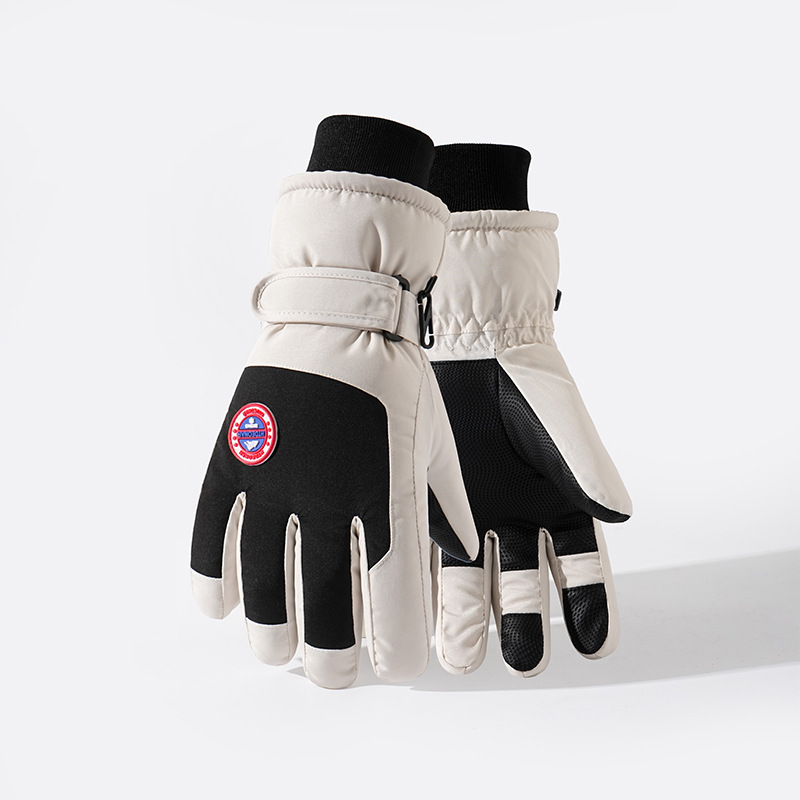 Ski Gloves Warm Cold-proof Winter Thickened fleece-lined Outdoor Windproof Riding Non-slip Touch Screen Ski Gloves for Men and Women