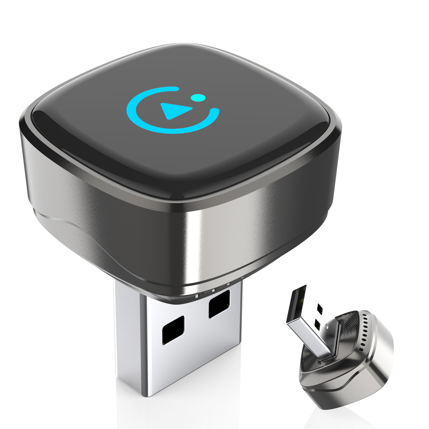 Cross-Border 2-in-1 Wireless Carplay Box Wireless Carplay Adapter Wired to Wireless In-Car Carpla