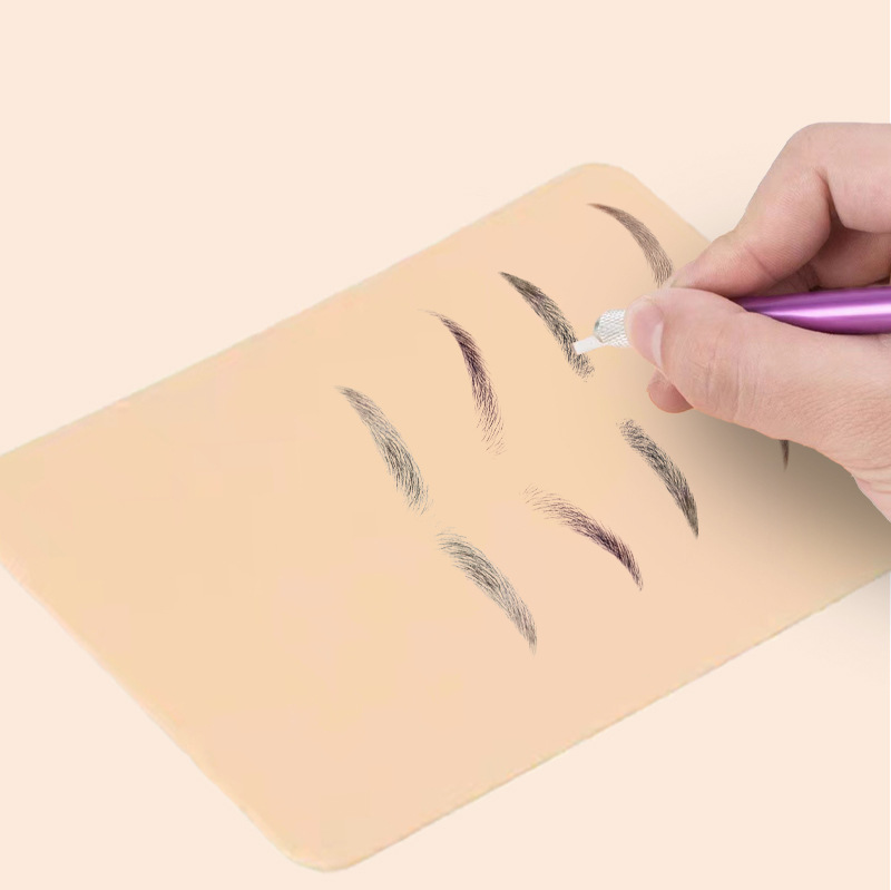 Tattoo Practice Skin Silicone Wild Eyebrow Beginner Blank Skin Tattoo Eyebrow Tattoo Lip Skin Color Skin Imitation Skin Small Pink Skin