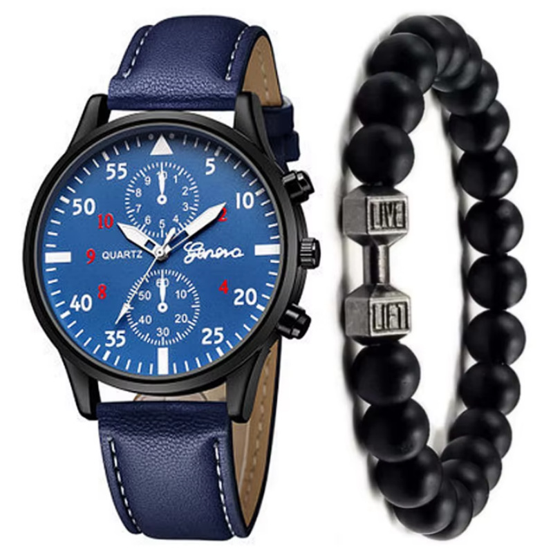 Aliexpress Geneva Geneva New Men's Watch Men's Watch Foreign Trade Hot Sale Cheap Watch Manufacturer Ready Stock