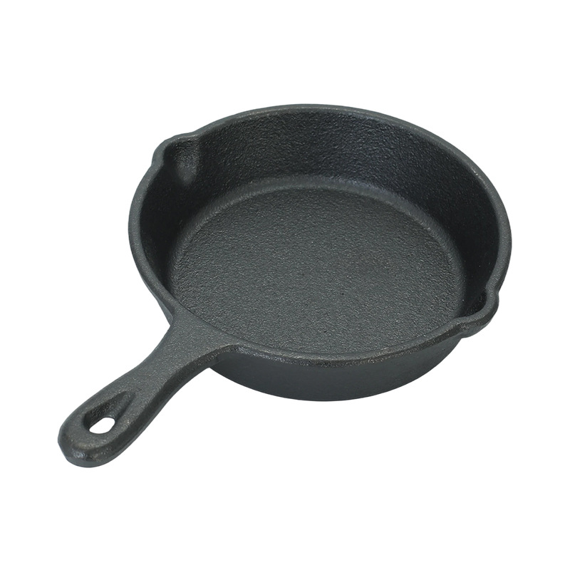 Cross-Border Uncoated Cast Iron Frying Pan Small Frying Pan Household Frying Pan Old-Fashioned Iron Pan Kitchenware Set Oil Splashing Pan