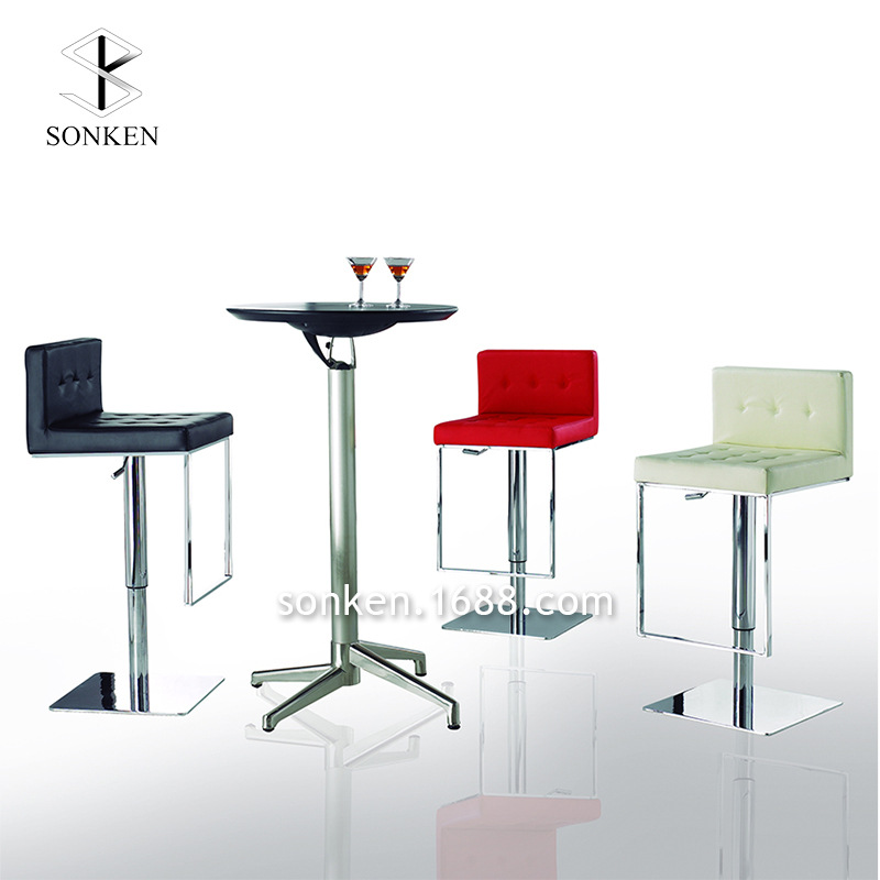 Aluminum Alloy Folding Table ABS Tabletop Tea Room Small Apartment Household Balcony High-foot Table