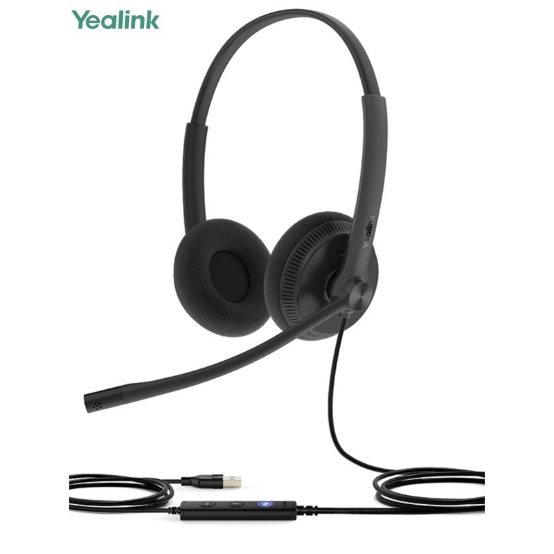 Yealink Uh34 Teams Wired Headset Headset Customer Service Office Call Center Phone
