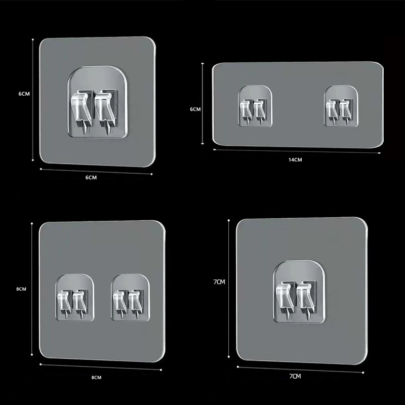Безсверловой клейкий крючок для настенной полки, двойной клейкий крючок