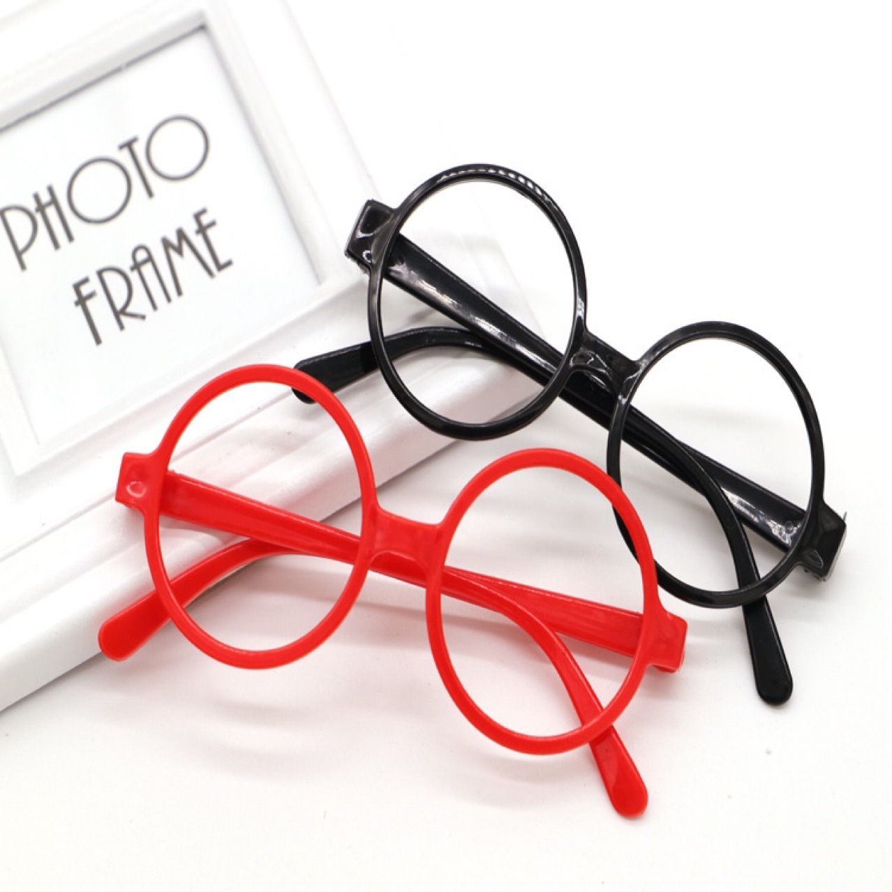 Full frame picture high multi-color optional children's long face glasses frame red semi-circular frame headwear