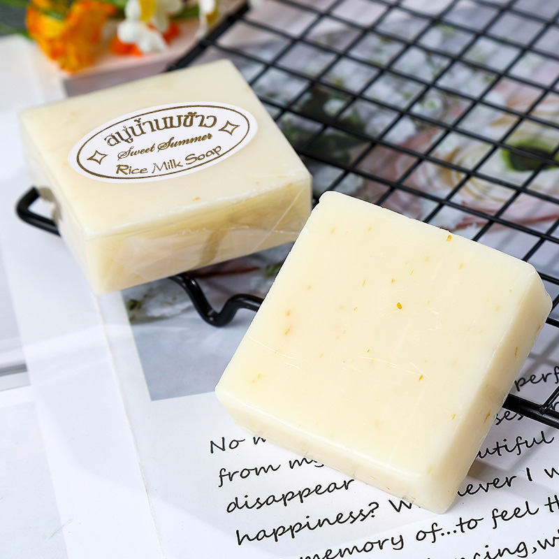 Wholesale Local Rice Milk Handmade Soap Face Wash Bath Soap Wedding Soap Souvenir Manufacturer Wholesale