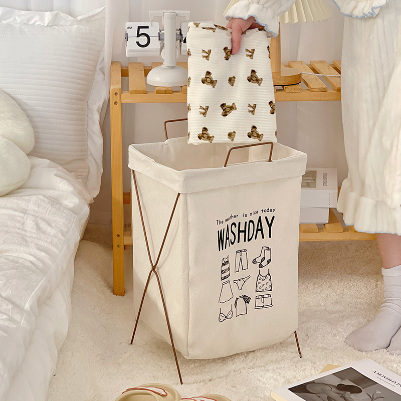 Dirty Clothes Basket Foldable Dirty Clothes Storage Basket Household Dormitory Clothes Dirty Clothes Basket Bathroom Dirty Clothes Basket Storage Basket