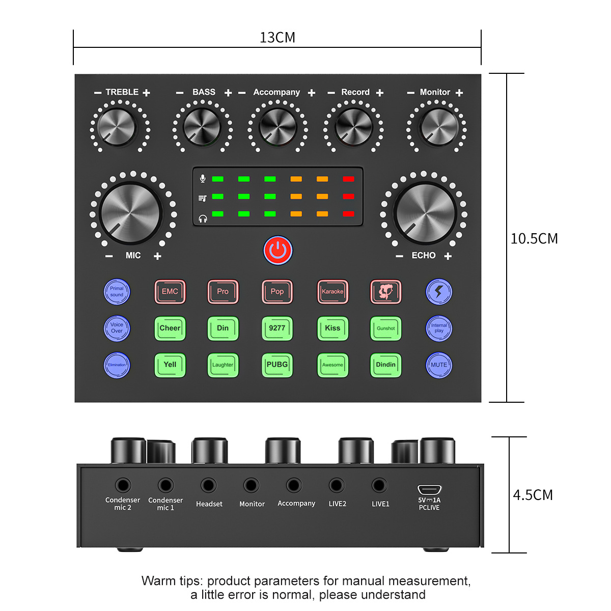 Cross-Border Hot Selling Soundcard V8S Live Broadcast with Sound Card Universal Equipment Set for Mobile Phones and Computers