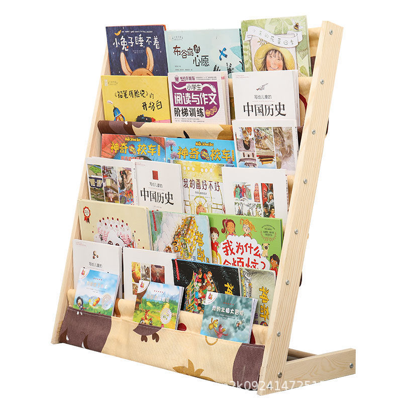 Customized Solid Wood Bookshelf Children's Bookshelf Reading Bookcase Kindergarten Storage Simple Floor Storage Rack Children's Picture Books