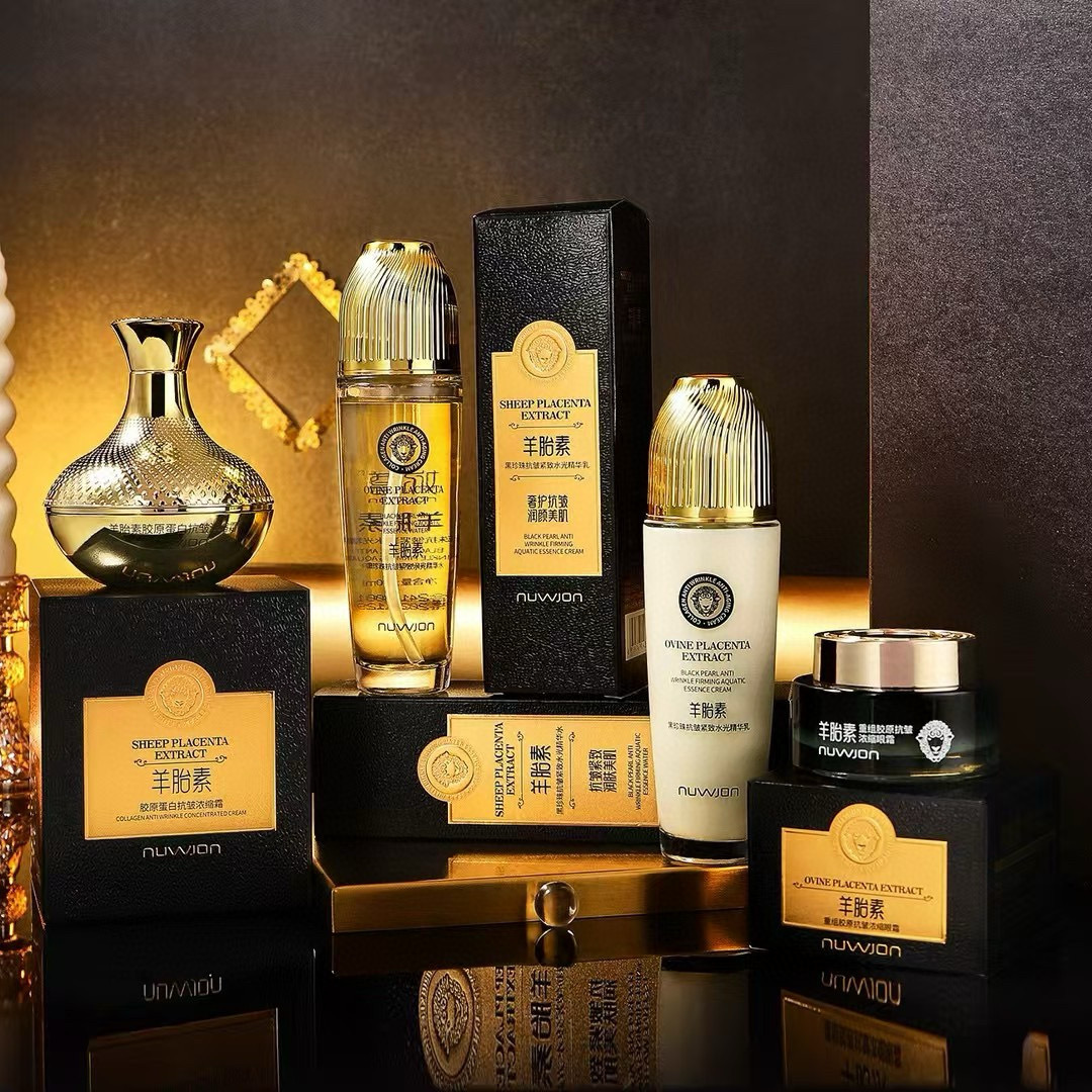 Комбинированная серия коллагенового крема с плацентой овцы, противовозрастной, осветляющий крем для кожи и крем для глаз