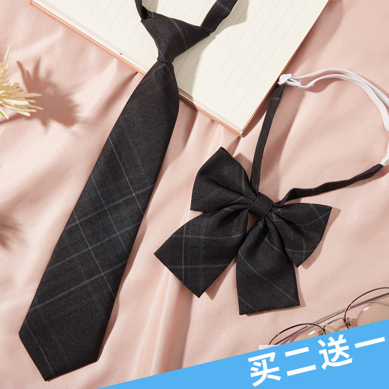 Черная клетчатая рубашка без галстука для женщин в стиле колледжа