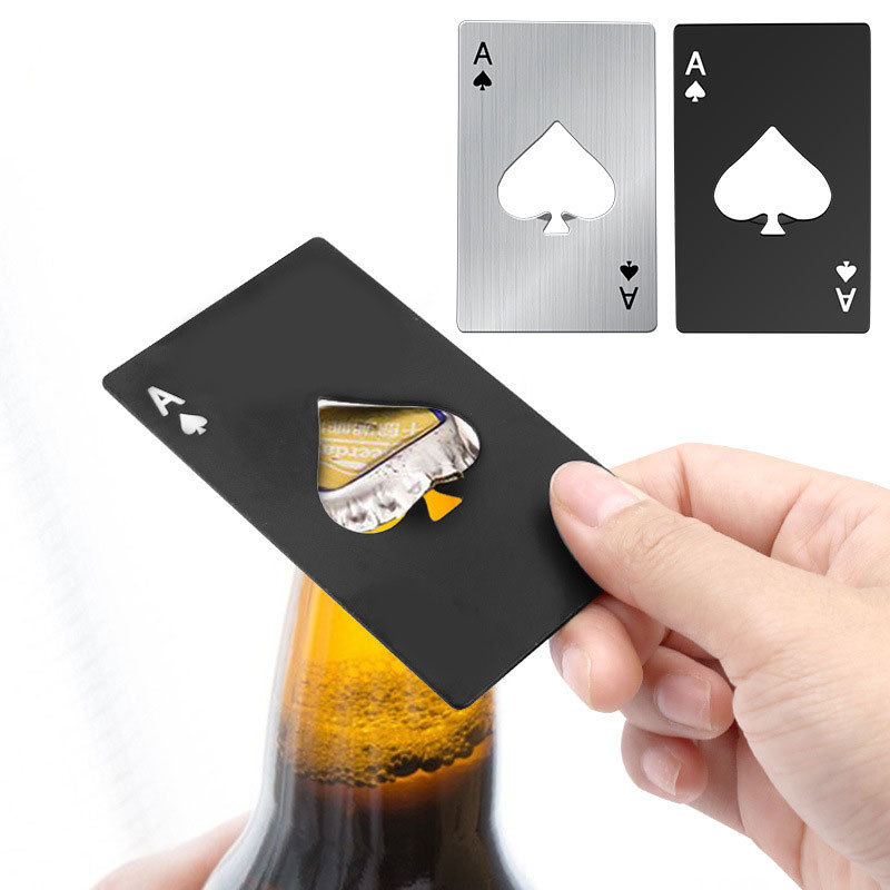 spades a credit card bottle opener creative playing card shaped stainless steel bottle opener portable beer