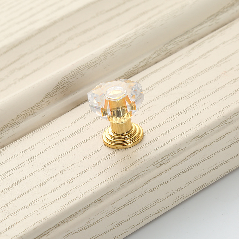 Transparent Acrylic Crystal Handle Cabinet Wardrobe Door Drawer Cabinet Single Hole Door Handle Handle Wholesale
