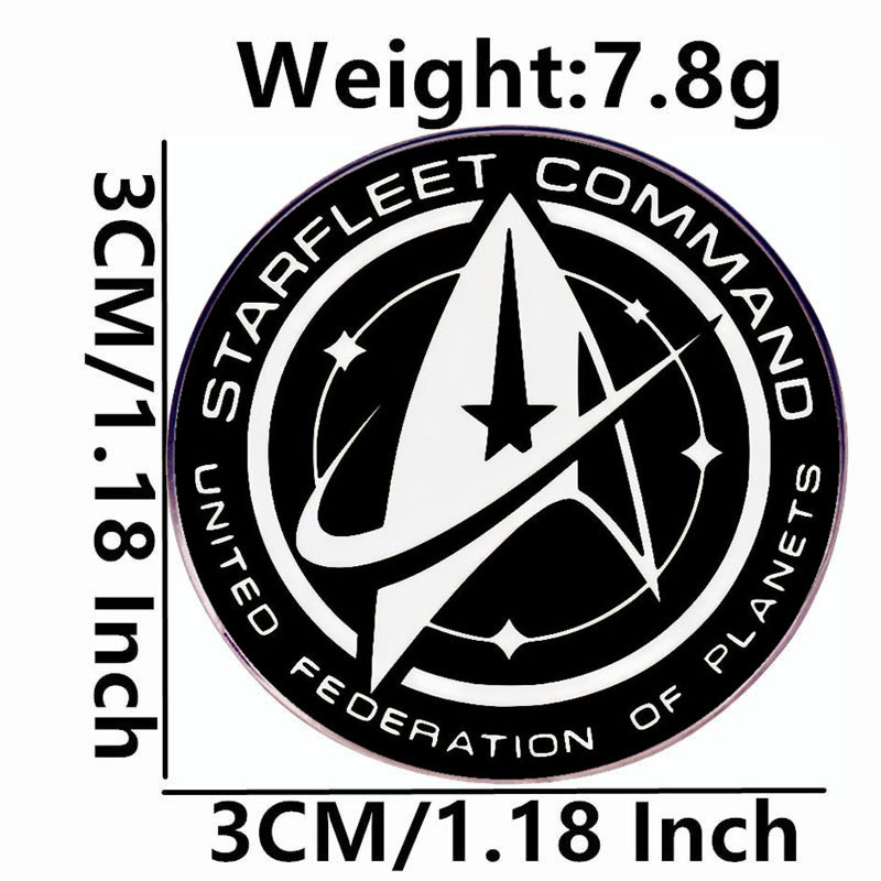 Starfleet Brooch Classic Film and Television Trek Alliance Pin Badge Metal Alloy Badge Accessories