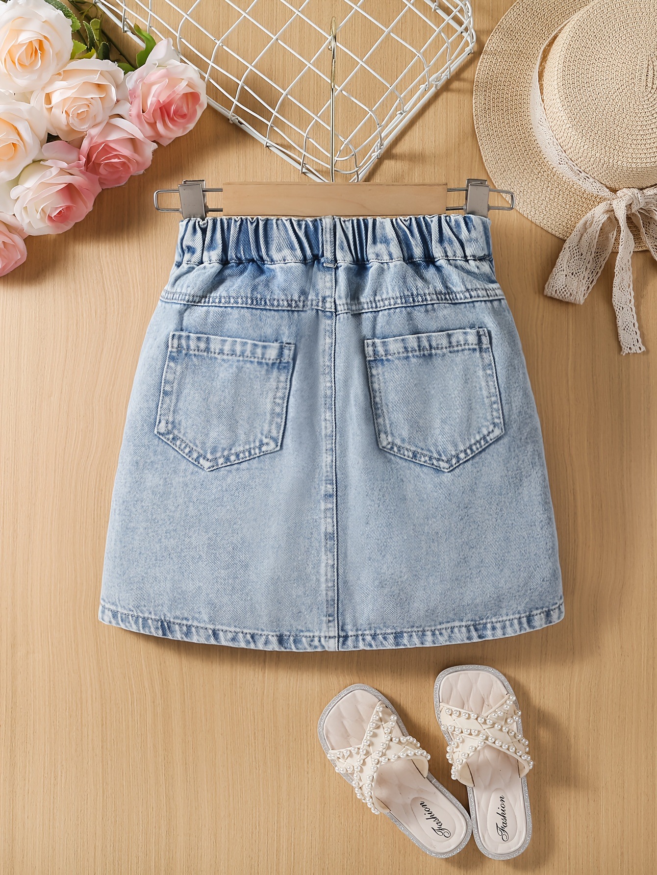 Cross-border Foreign Trade Summer New Girls' European and American Denim Skirt Summer All-match A- line Skirt Children's Skirt
