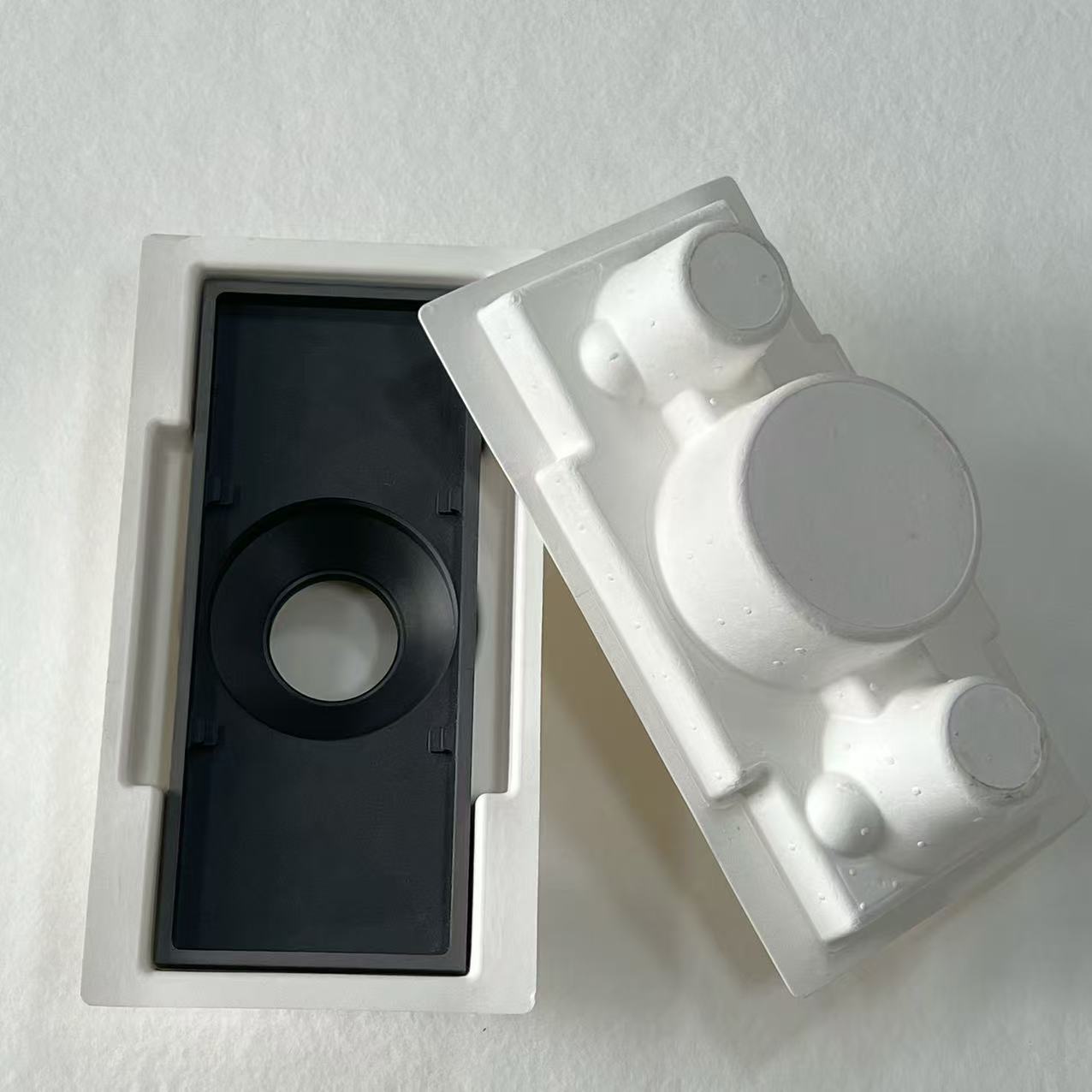 Paper Pulp Molding, White Pulp, Environmentally Friendly, Biodegradable, Shock-Proof and Drop-Proof Floor Drain Paper Inner Tray