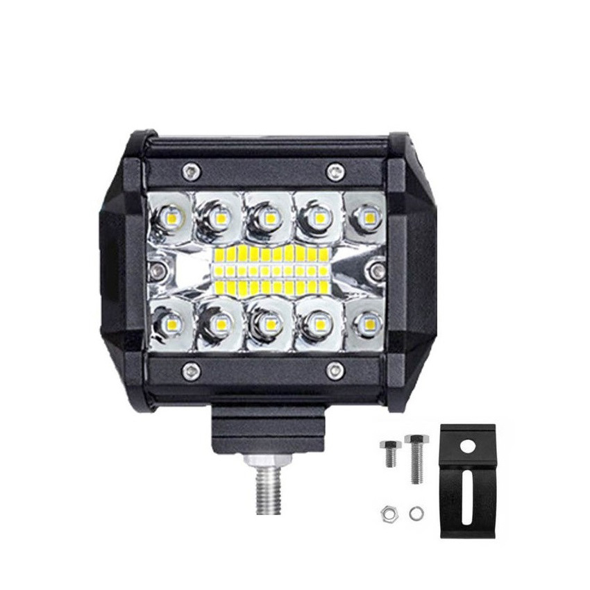 Car LED work light external auxiliary inspection light three-eye 4-inch 20LED 60W off-road vehicle modified spotlight