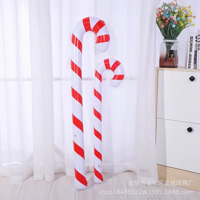 Cross-Border Pvc Inflatable Christmas Crutches Inflatable Toys Christmas Event Atmosphere Decoration Props Christmas Gifts