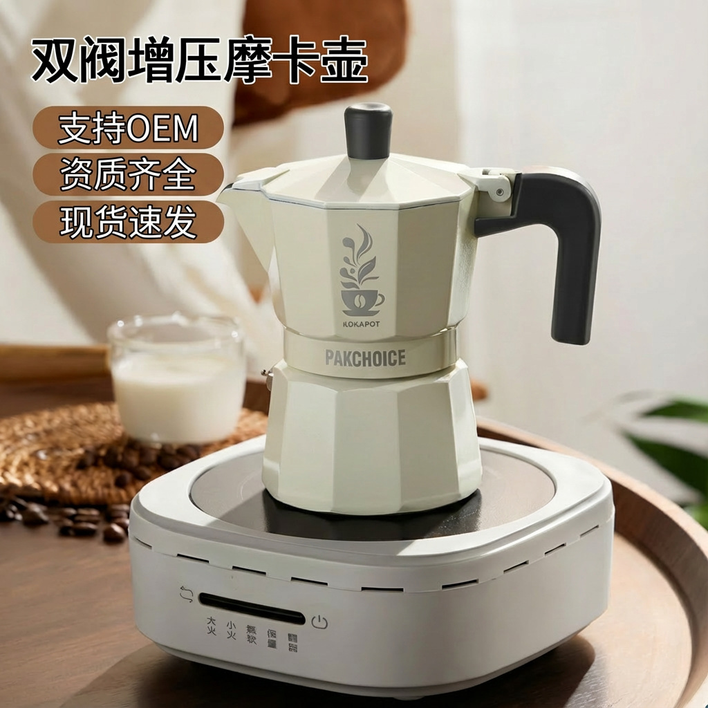 Кофеварка с двойным клапаном для дома с электрической керамической плитой, набор для ручного приготовления, портативное оборудование для кофе, мини