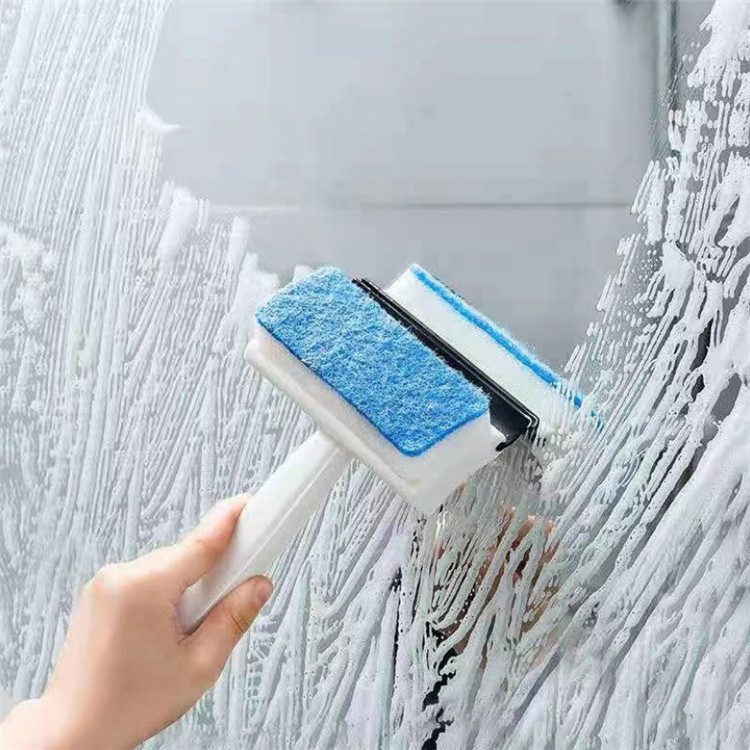 Bathroom Wall cleaning brush bathroom tile brush household window cleaning double-sided glass scraper mirror wiper