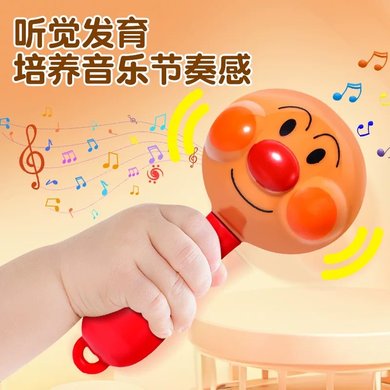 Hand Rattle Sand Hammer Baby Gift Anpanman 2 Rattle Soothing Toy Baby Can Chew Hands 0 to 1 Years Old 3