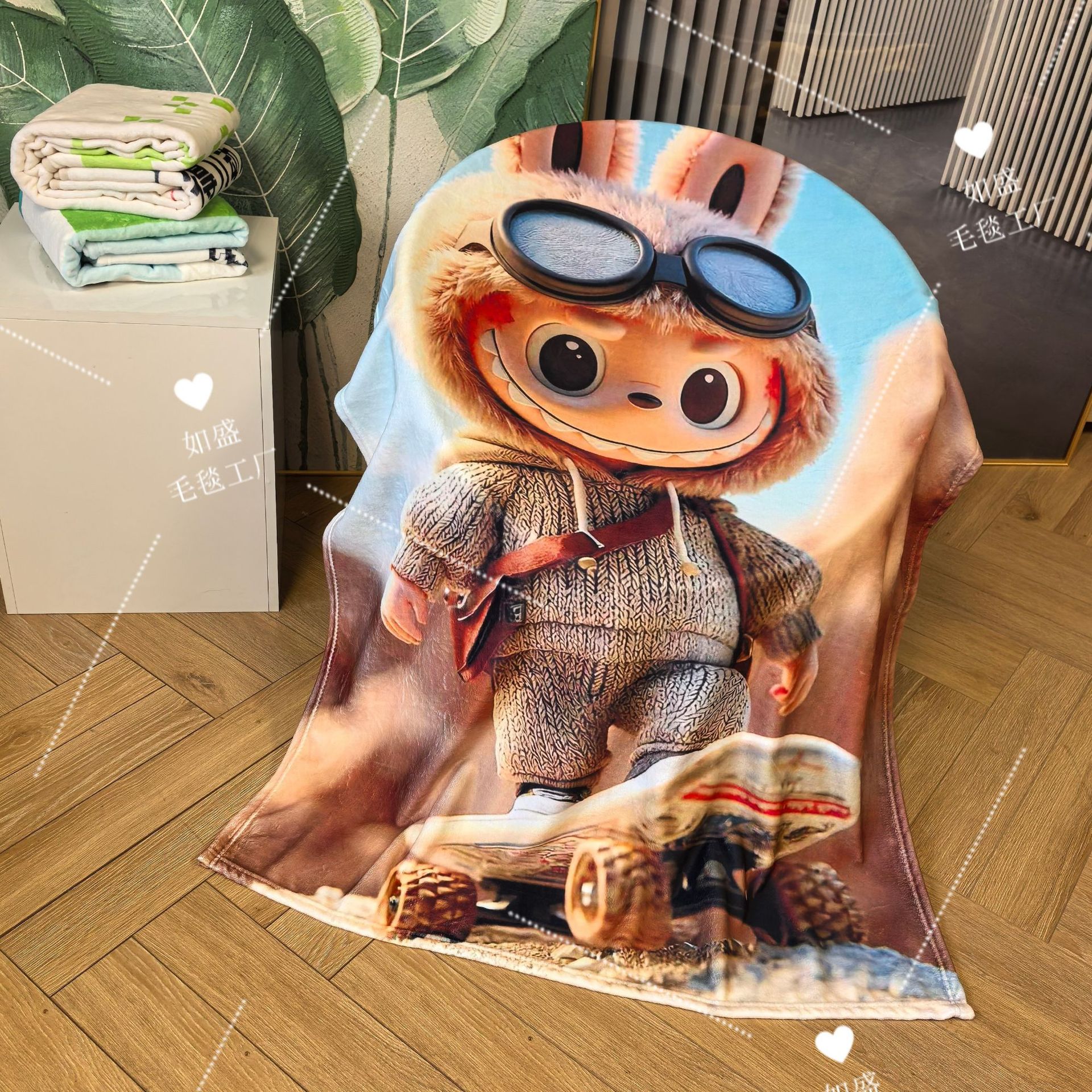 Customized Digital Printed Flannel Blanket Sublimation Milk Velvet Blanket Super Soft Velvet Nap Blanket Foreign Trade Cross-Border Gift