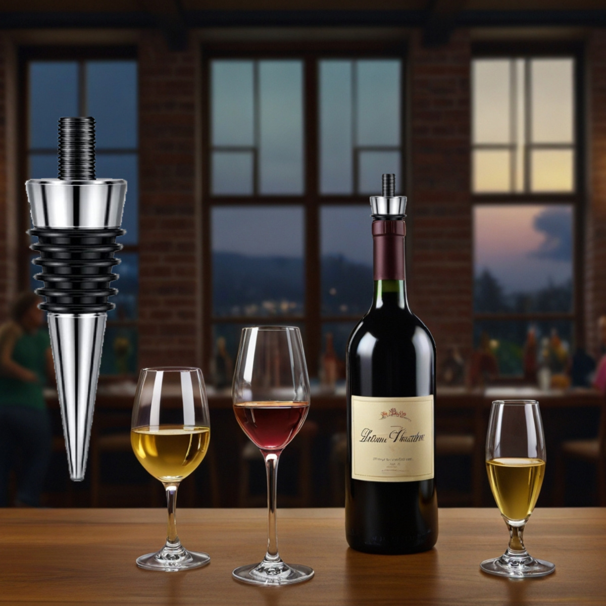 DIY creative vacuum screw wine bottle stopper bottom body alloy fresh wine wine wine stopper accessories wine stopper