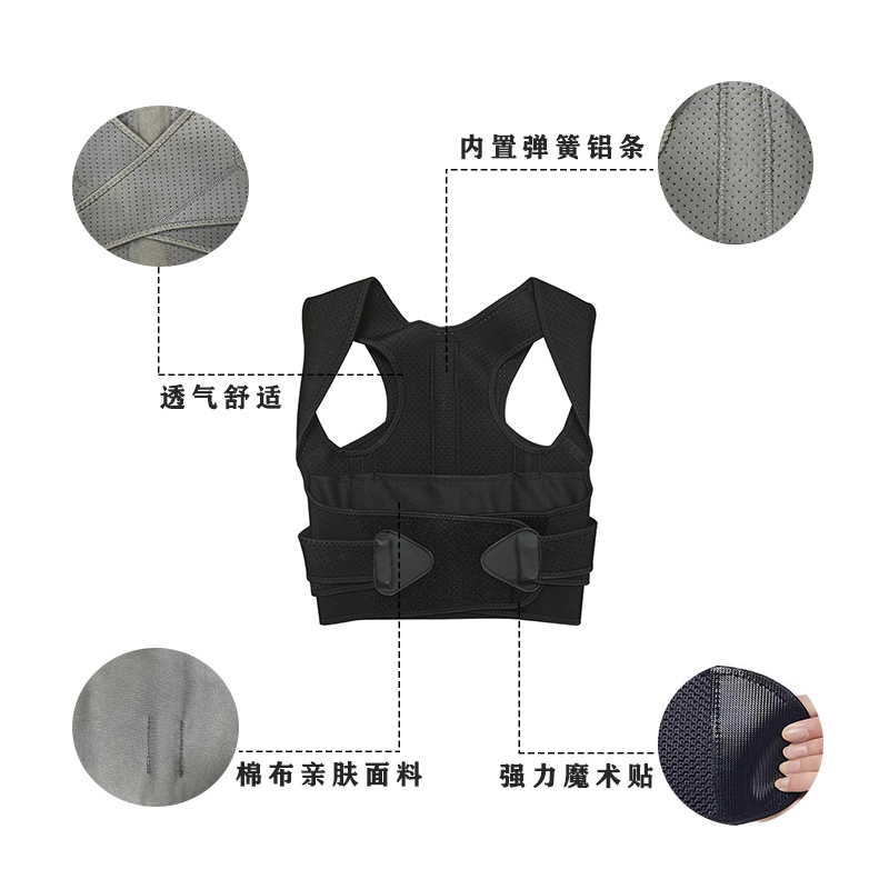 Customized Amazon Sports Shoulder Support Strap Back Pain Double Bandage Cross Shoulder Strap Shoulder and Waist Support One