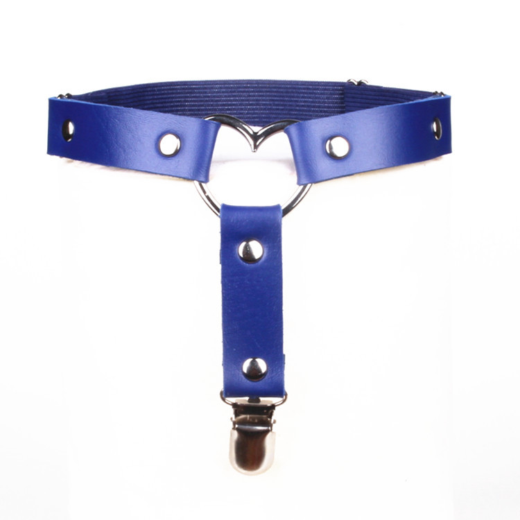 European and American Harajuku Punk Heart-Shaped Couple Jewelry Pu Leather Sexy Leg Rings Garter Accessories