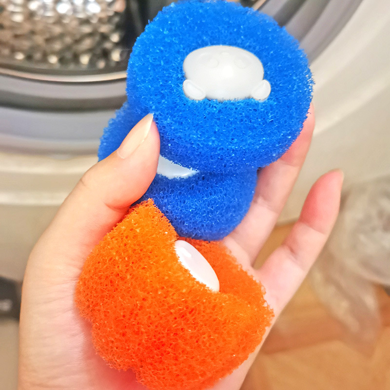 Little Bear Sponge Laundry Ball Sticky Hair Removal Laundry Anti-Tangle Cleaning Ball Decontamination Korean Washing Machine Washing Ball