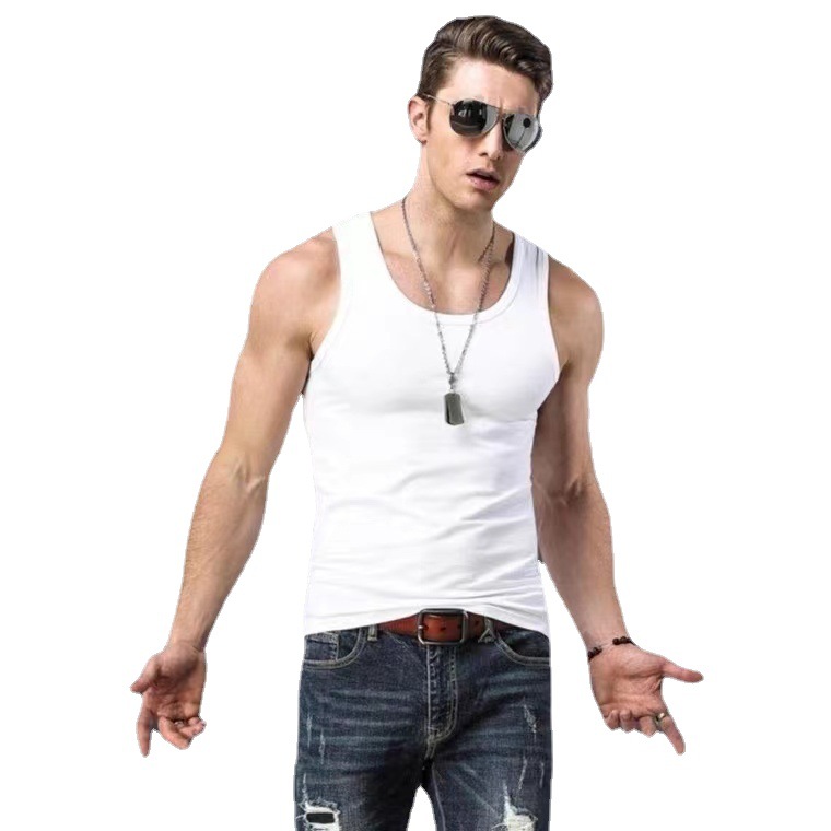 A generation of men's cotton summer vest base Sports breathable Men's I-character men's casual vest cheap