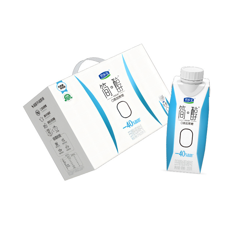 Junlebao Jian Chun Dream Cap 0 Sucrose 250g Yogurt No Sucrose Meal Companion Fitness Yogurt Whole Box Gift Box