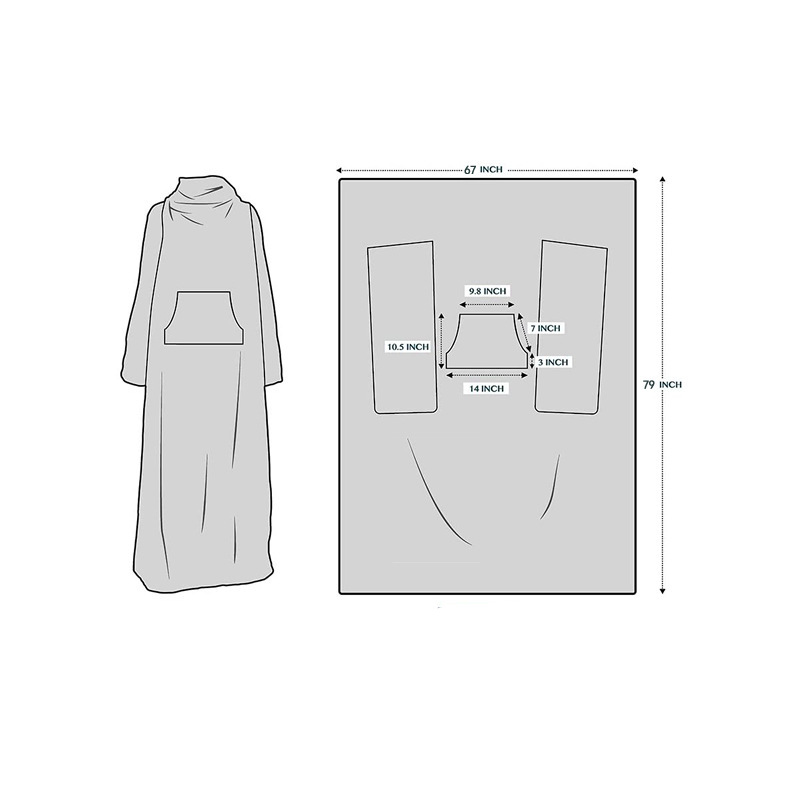 Amazon Cross-Border TV TV Blanket Large Pocket Multifunctional Wearable Lazy Sleeve Blanket Antistatic Flannel Blanket