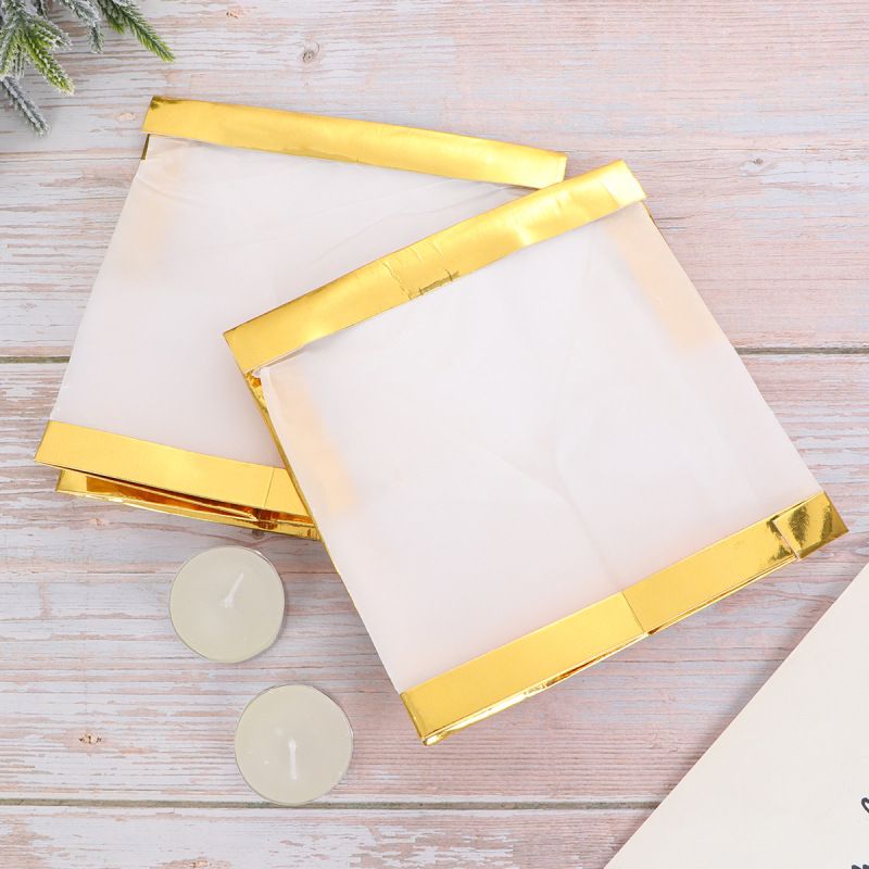 Holiday Square Water Lamp New Year's Day Prayer Wishing Lamp Floating Lotus Lamp Candle Bag Environmentally Friendly Windproof Candle