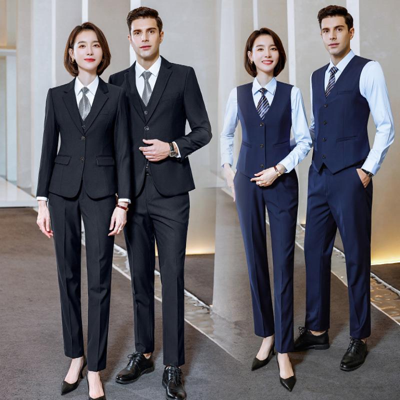 22 года новой деловой одежды для мужчин и женщин в одном стиле для офисных работников, продажа мужской одежды, комбинезоны с двумя пряжками