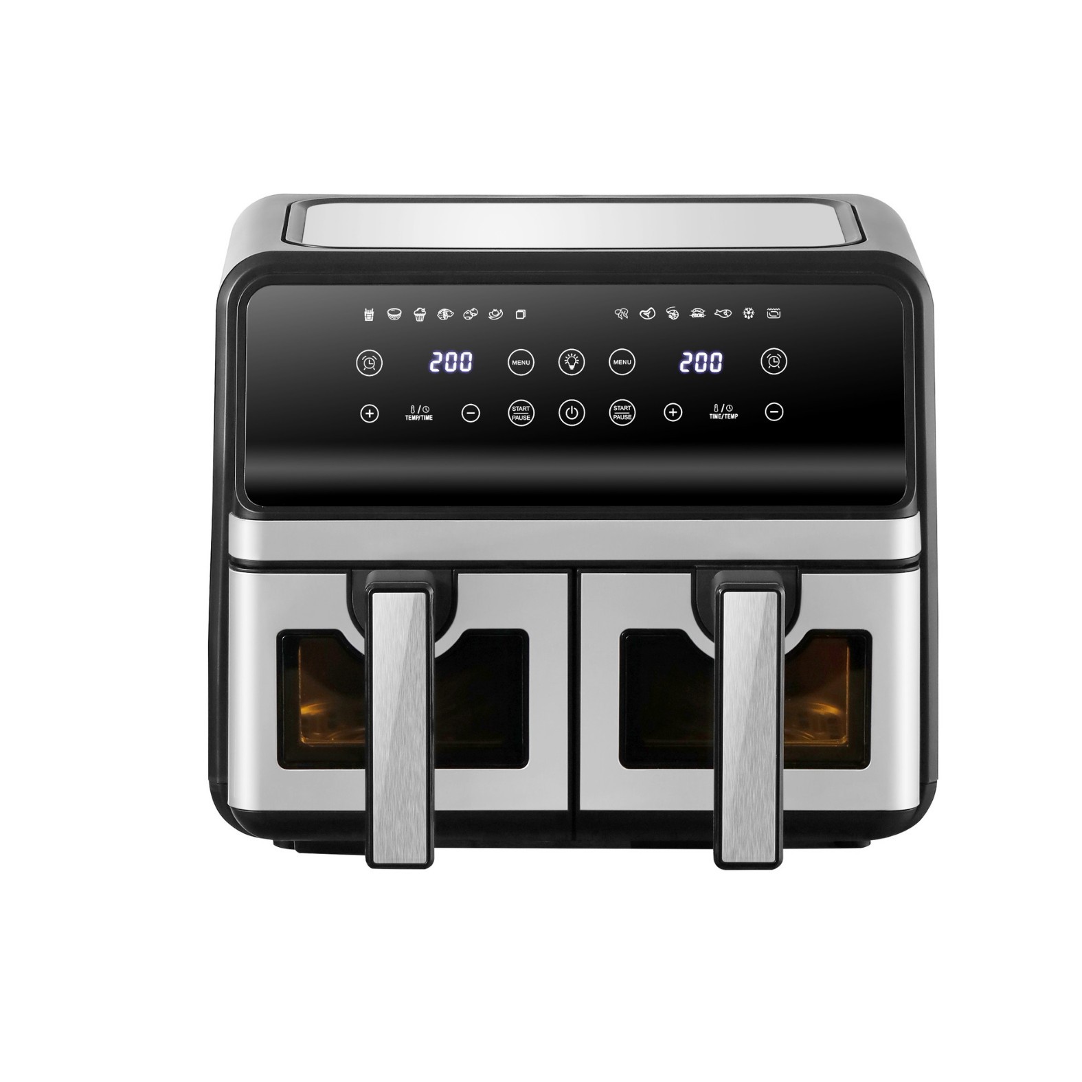 Air Fryer Household Electric Fryer Double Pot Air Fryer Multifunctional Visual Large Capacity Intelligent Oven for Foreign Trade