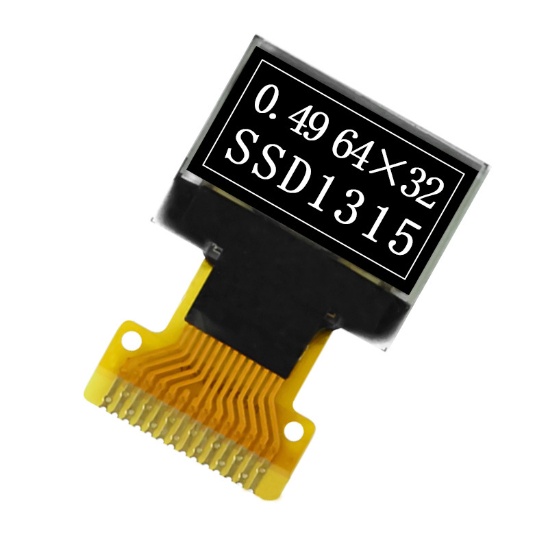 0.49-inch OLED Display oled screen 6432 monochrome SSD1315 compatible with SSD1306 LCD screen small size