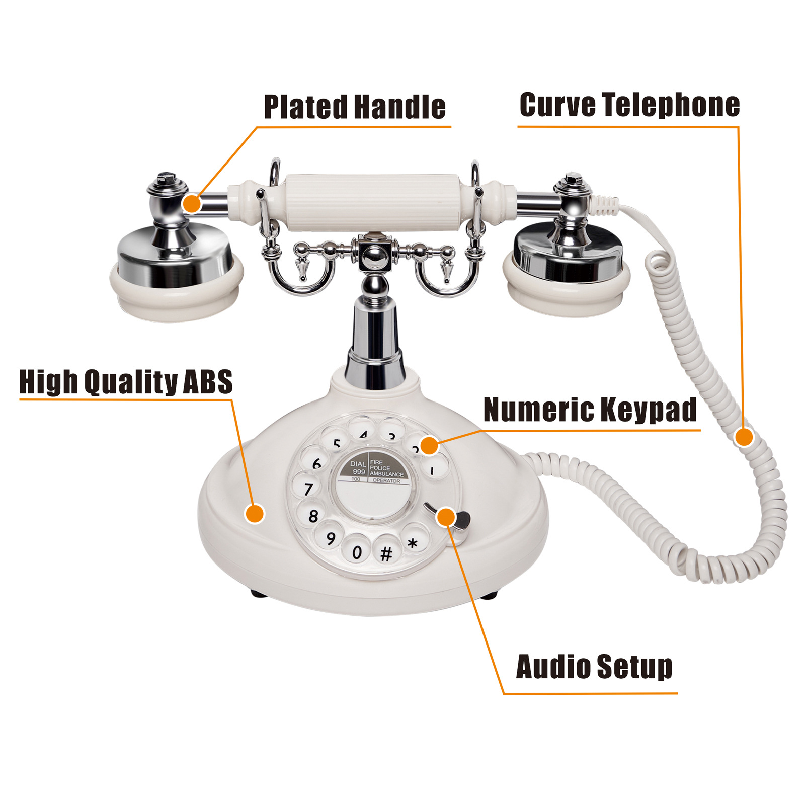 Recording telephone message antique rotating telephone office Hotel old telephone wedding party