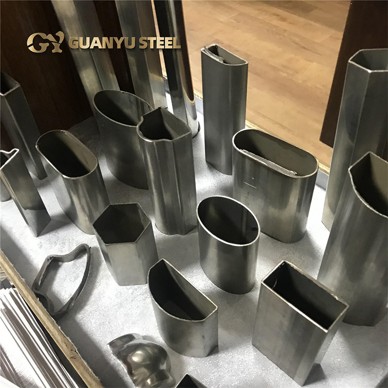 Stainless Steel Stair Handrail Tube Groove Tube Laser Cutting Clamp Glass Special-Shaped High Temperature Resistant Guardrail Custom Processing