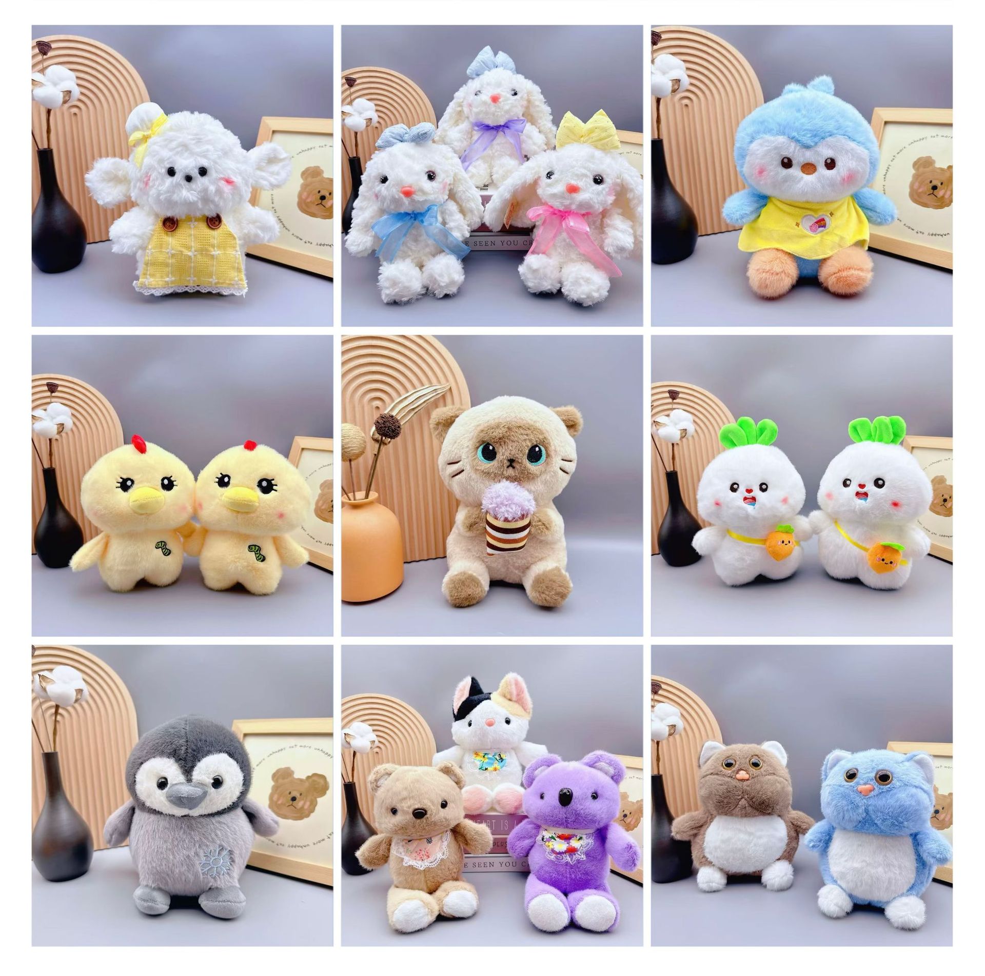 Оптовая продажа плюшевых игрушек 8 дюймов, 25 см, мягкие игрушки, подарки на экспорт, кукла для аппарата с игрушками