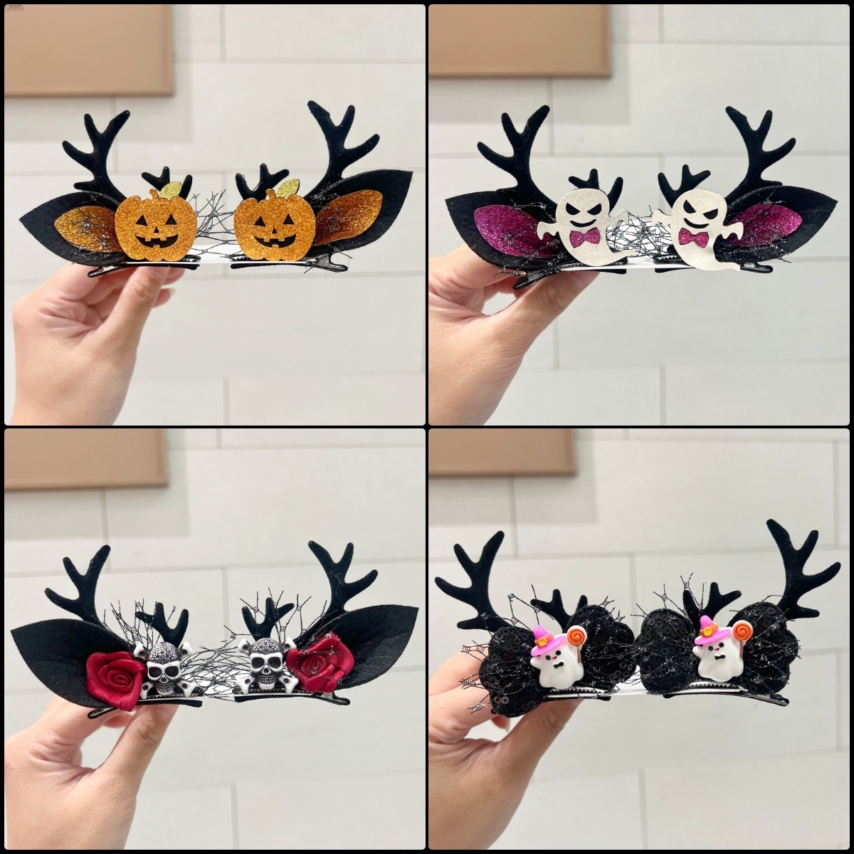 Halloween Hair Accessories Pumpkin Hairpin Female Stage Performance Props Bat Spider Skull Headdress Witch Hairpin Props