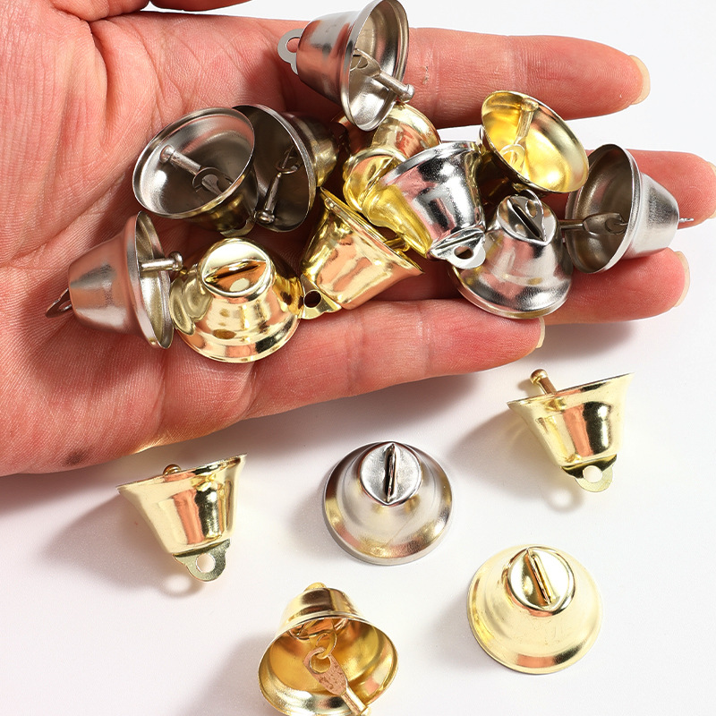 Металлический рождественский колокол в наличии на фабрике, DIY ручные аксессуары, утолщенный винтажный колокол с открытым рогом