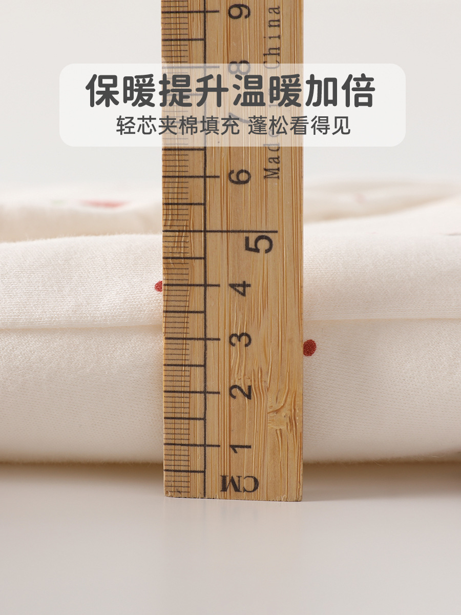 Baby Thickened Cotton-Padded Jumpsuit for Girls, Autumn and Winter Crawling Clothes, Class A, Suitable for Going Out or Wearing at Home, 200g, New Model