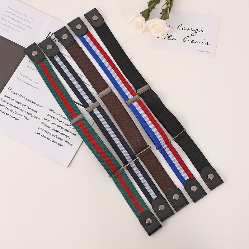 New lazy invisible belt source versatile elastic men and women high-grade Chanel style belt factory wholesale