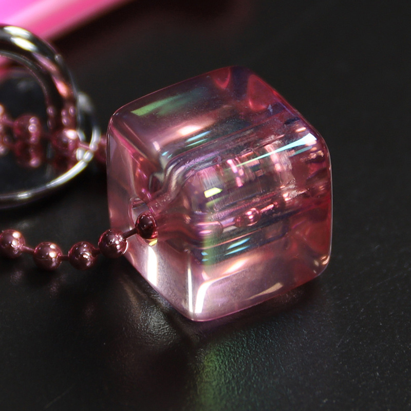 Customized Logo Reflective Inflatable Pendant Small Gift Floor Push Gift Fluorescent Keychain 3D Stereo Letter Accessories