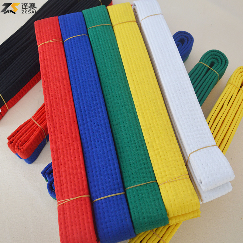 Wholesale karate taekwondo belt judo belt test belt student coach embroidery belt factory supply